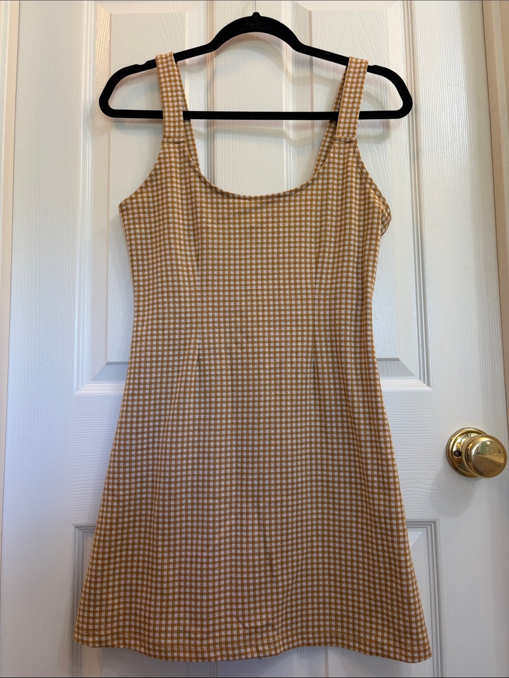 Forever 21 Casual Gingham Tank Dress - Tan